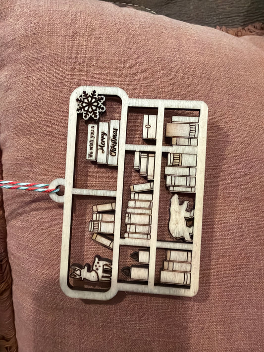 Bear Bookshelf Ornament (Rectangle)
